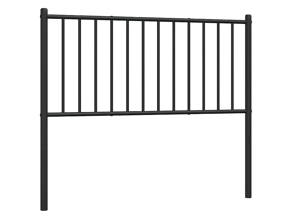Vervangend hoofdbord metaal zwart 100 cm