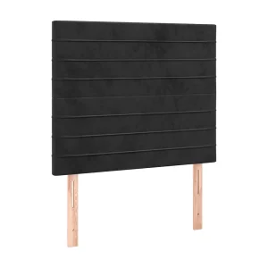 Hoofdbord zwart 90x5x118/128 cm fluweel Hoofdbord zwart 90x5x118/128 cm fluweel