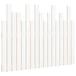 Hoofdbord wandmontage 108x3x80 cm massief grenenhout wit Hoofdbord wandmontage 108x3x80 cm massief grenenhout wit