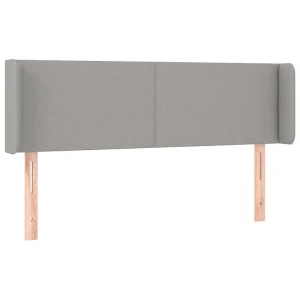 Hoofdbord met randen 147x16x78/88 cm stof lichtgrijs Hoofdbord met randen 147x16x78/88 cm stof lichtgrijs