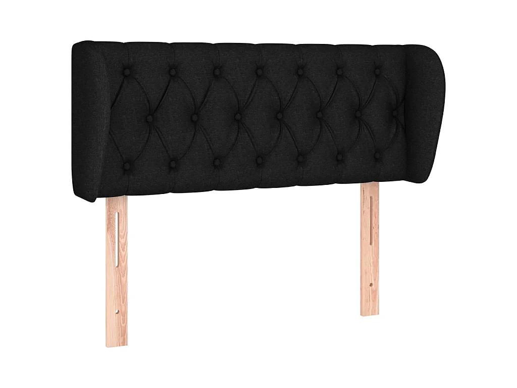 Hoofdbord met randen 103x23x78/88 cm stof zwart