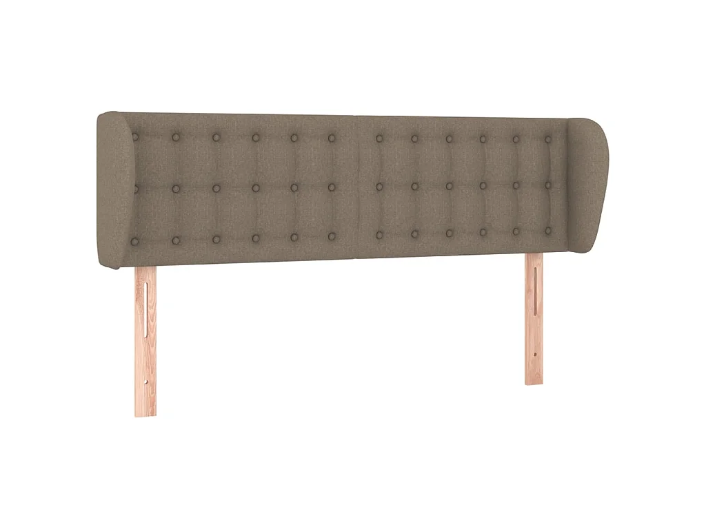 Hoofdbord met randen 147x23x78/88 cm stof taupe