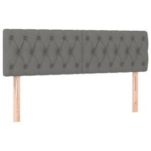 Hoofdborden 160x7x78/88 cm stof donkergrijs Hoofdborden 160x7x78/88 cm stof donkergrijs
