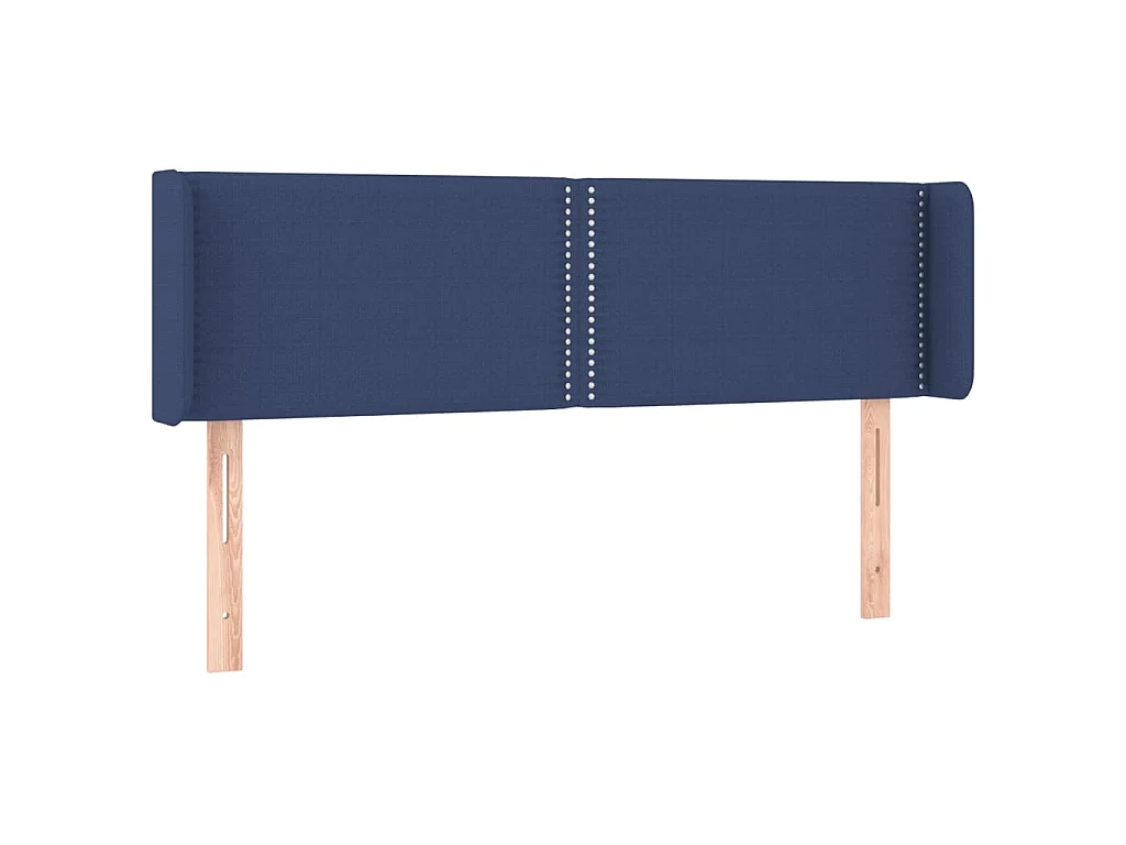 Hoofdbord met randen 147x16x78/88 cm stof blauw