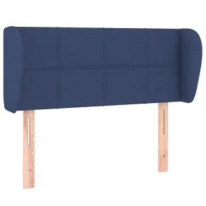 Hoofdbord met randen 103x23x78/88 cm stof blauw Hoofdbord met randen 103x23x78/88 cm stof blauw