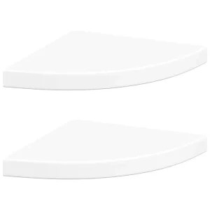 Zwevende hoekplanken 2 st wit 35x35x3,8 cm MDF Zwevende hoekplanken 2 st wit 35x35x3,8 cm MDF