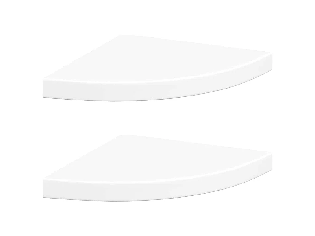 Zwevende hoekplanken 2 st wit 35x35x3,8 cm MDF