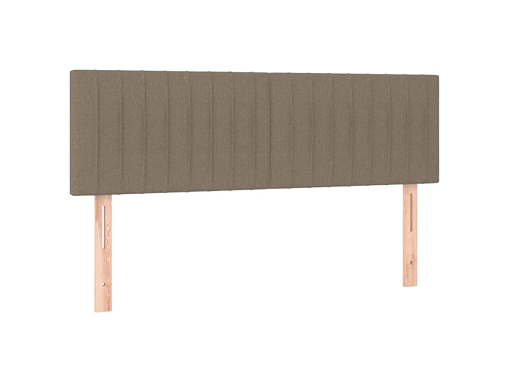 Hoofdborden 144x5x78/88 cm stof taupe