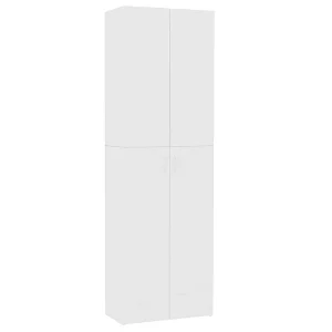 Kantoorkast 60x32x190 cm bewerkt hout wit