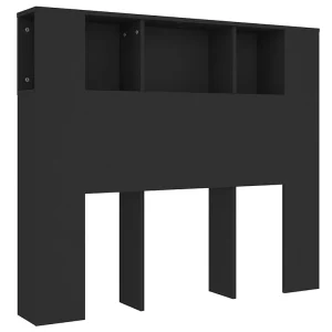 Hoofdbordkast 120×18,5×102,5 cm zwart