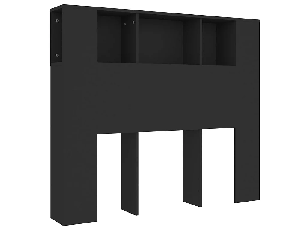 Hoofdbordkast 120x18,5x102,5 cm zwart