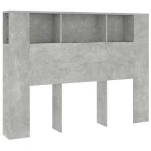 Hoofdbordkast 140×18,5×104,5 cm betongrijs