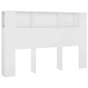 Hoofdbordkast 160×18,5×104,5 cm wit