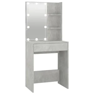 Kaptafel met LED-verlichting 60x40x140 cm betongrijs