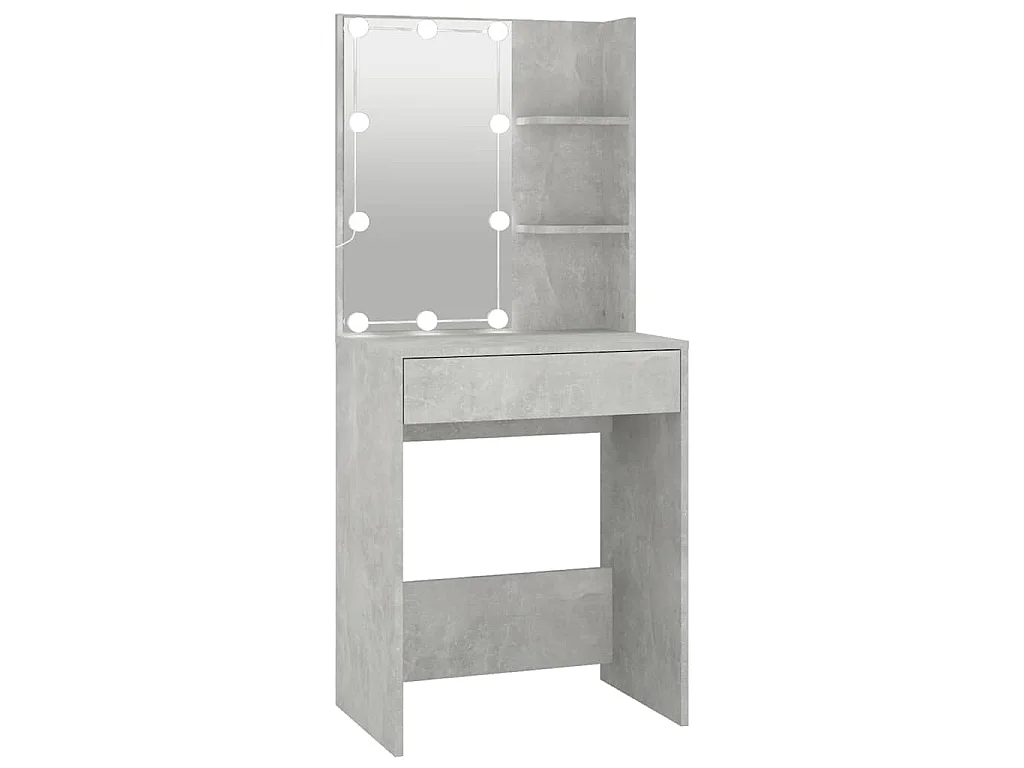 Kaptafel met LED-verlichting 60x40x140 cm betongrijs