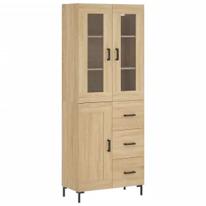 Hoge kast 69,5x34x180 cm bewerkt hout sonoma eikenkleurig Hoge kast 69,5x34x180 cm bewerkt hout sonoma eikenkleurig