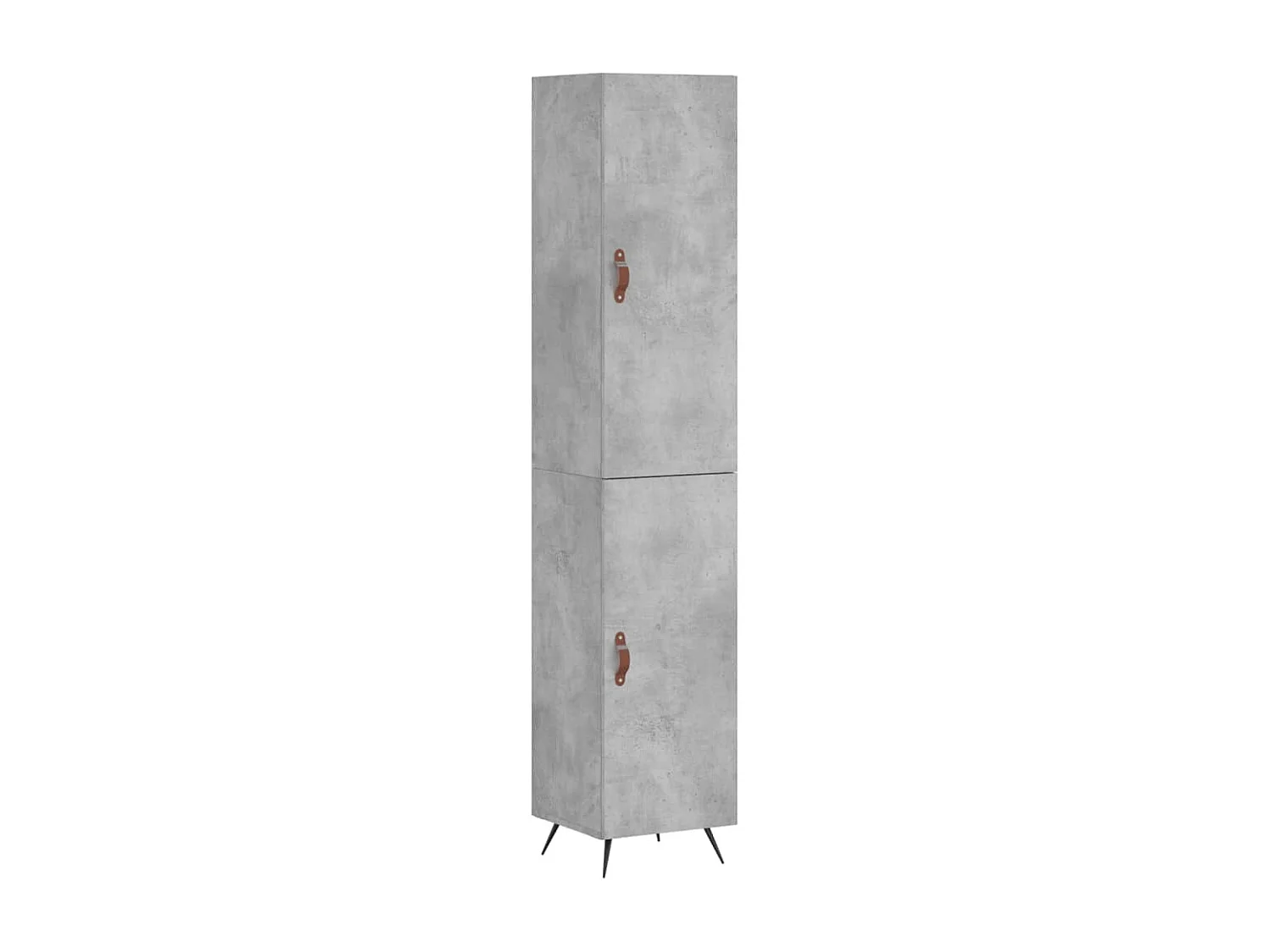 Hoge kast 34,5x34x180 cm bewerkt hout betongrijs