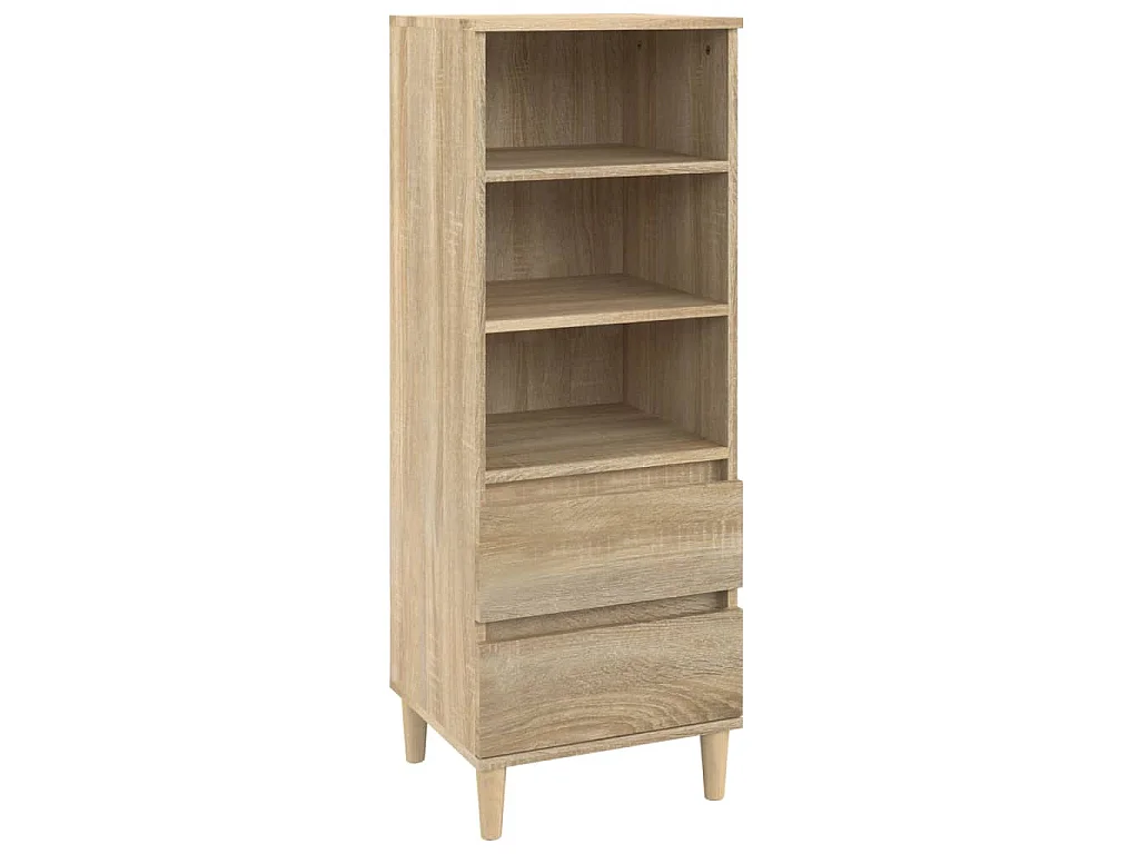 Hoge kast 40x36x110 cm bewerkt hout sonoma eiken
