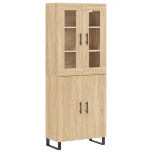 Hoge kast 69,5x34x180 cm bewerkt hout sonoma eikenkleurig Hoge kast 69,5x34x180 cm bewerkt hout sonoma eikenkleurig