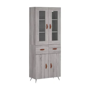 Hoge kast 69,5x34x180 cm bewerkt hout grijs sonoma eikenkleurig Hoge kast 69,5x34x180 cm bewerkt hout grijs sonoma eikenkleurig