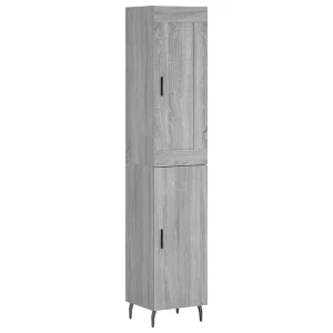 Hoge kast 34,5x34x180 cm bewerkt hout grijs sonoma eikenkleurig Hoge kast 34,5x34x180 cm bewerkt hout grijs sonoma eikenkleurig