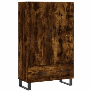 Hoge kast 69,5x31x115 cm bewerkt hout gerookt eikenkleurig Hoge kast 69,5x31x115 cm bewerkt hout gerookt eikenkleurig