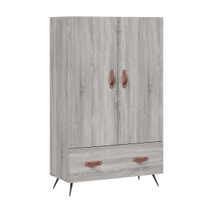 Hoge kast 69,5x31x115 cm bewerkt hout grijs sonoma eikenkleurig Hoge kast 69,5x31x115 cm bewerkt hout grijs sonoma eikenkleurig