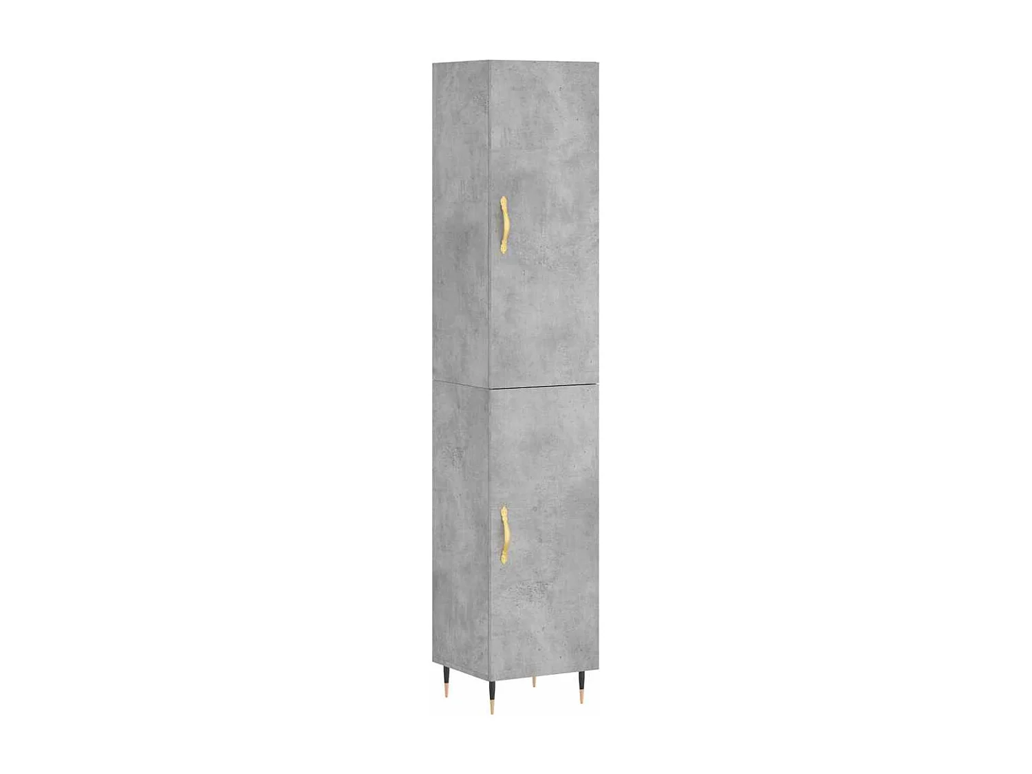 Hoge kast 34,5x34x180 cm bewerkt hout betongrijs