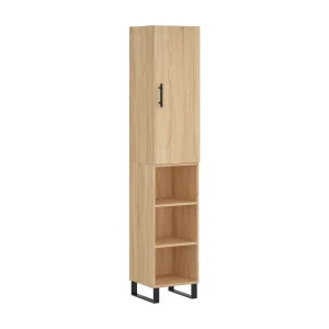 Hoge kast 34,5x34x180 cm bewerkt hout sonoma eikenkleurig Hoge kast 34,5x34x180 cm bewerkt hout sonoma eikenkleurig