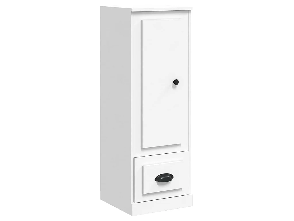 Hoge kast 36,35,5x103,5 cm bewerkt hout wit
