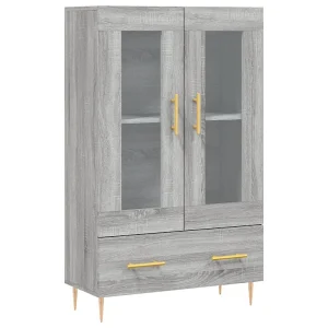 Hoge kast 69,5x31x115 cm bewerkt hout grijs sonoma eikenkleurig Hoge kast 69,5x31x115 cm bewerkt hout grijs sonoma eikenkleurig