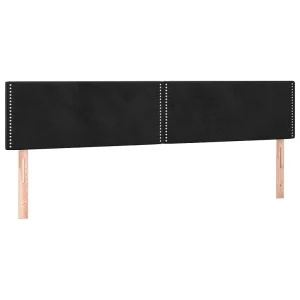 Hoofdborden 160x5x78/88 cm fluweel zwart Hoofdborden 160x5x78/88 cm fluweel zwart