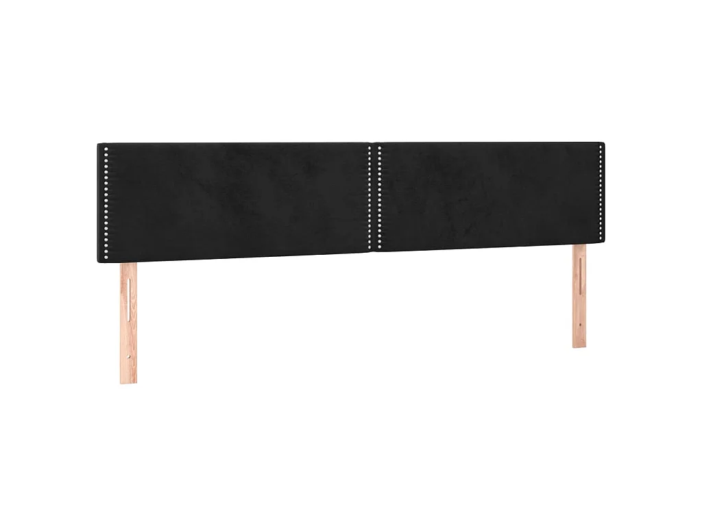 Hoofdborden 160x5x78/88 cm fluweel zwart