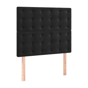 Hoofdbord zwart 80x5x118/128 cm fluweel Hoofdbord zwart 80x5x118/128 cm fluweel