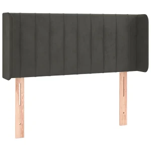 Hoofdbord met randen 103x16x78/88 cm fluweel donkergrijs