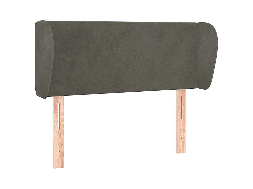 Hoofdbord met randen 83x23x78/88 cm fluweel donkergrijs