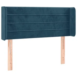 Hoofdbord met randen 93x16x78/88 cm fluweel donkerblauw Hoofdbord met randen 93x16x78/88 cm fluweel donkerblauw