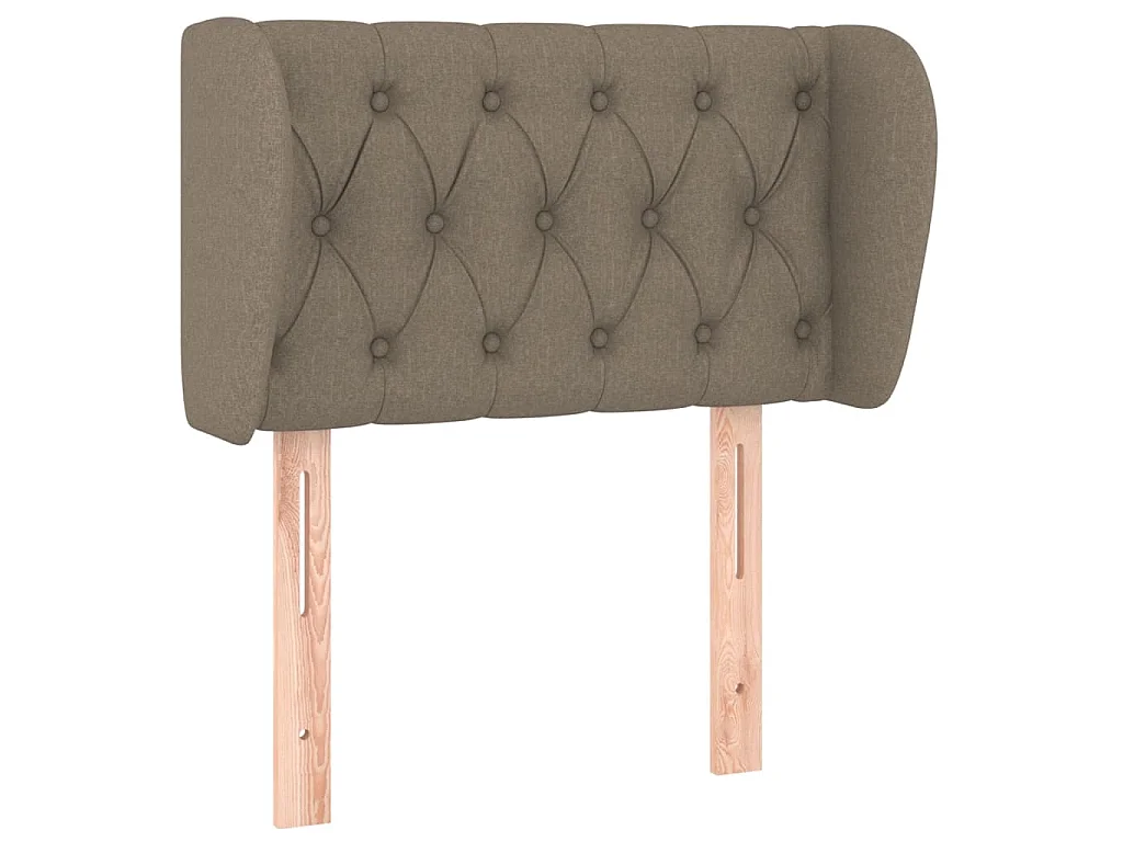 Hoofdbord met randen 83x23x78/88 cm stof taupe