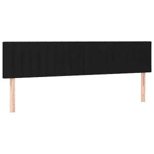 Hoofdborden 200x5x78/88 cm stof zwart