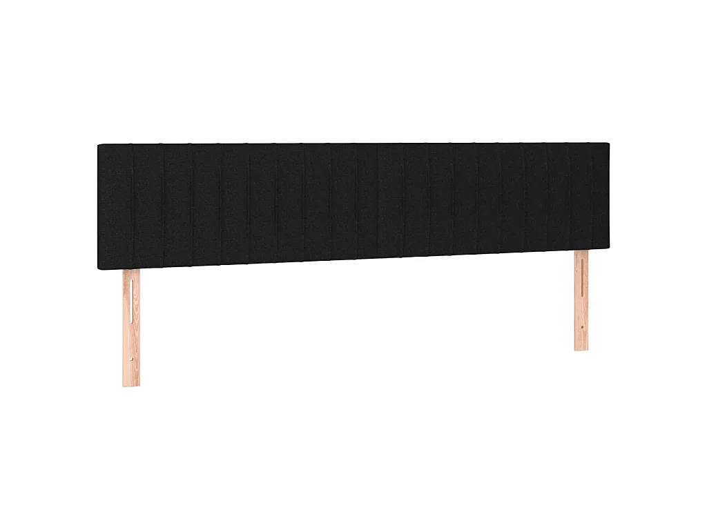 Hoofdborden 200x5x78/88 cm stof zwart