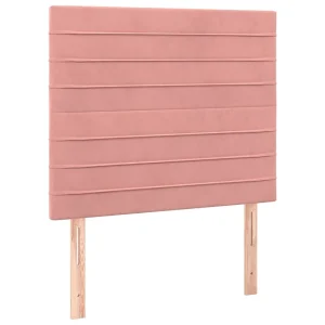 Hoofdbord roze 100x5x118/128 cm fluweel Hoofdbord roze 100x5x118/128 cm fluweel