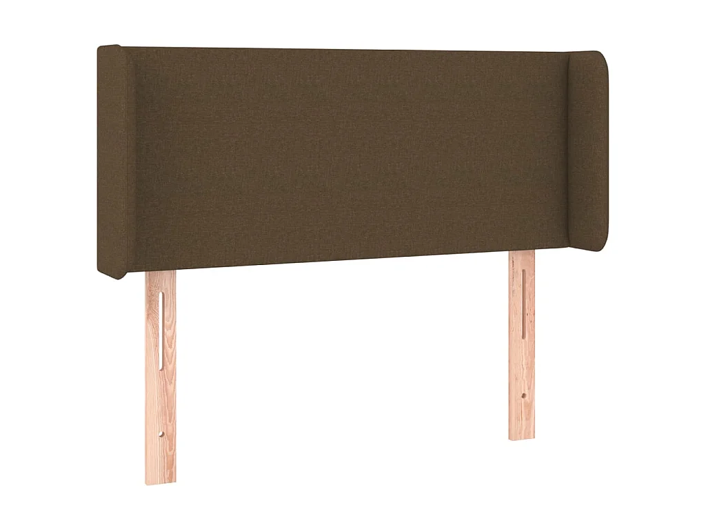 Hoofdbord met randen 93x16x78/88 cm stof donkerbruin
