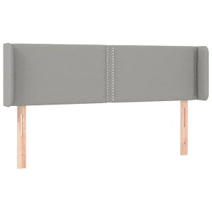 Hoofdbord met randen 147x16x78/88 cm stof lichtgrijs Hoofdbord met randen 147x16x78/88 cm stof lichtgrijs