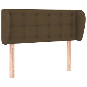 Hoofdbord met randen 93x23x78/88 cm stof donkerbruin Hoofdbord met randen 93x23x78/88 cm stof donkerbruin