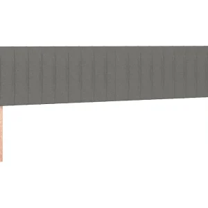 Hoofdborden 180x5x78/88 cm stof donkergrijs
