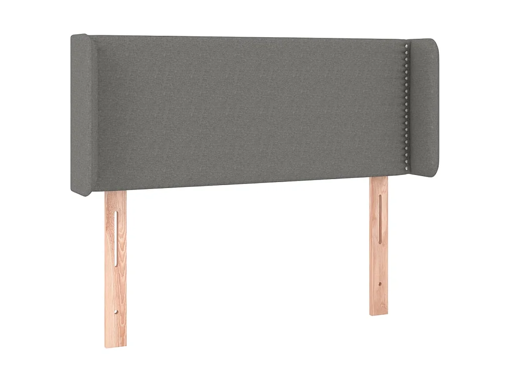 Hoofdbord met randen 93x16x78/88 cm stof donkergrijs