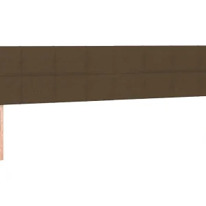 Hoofdborden 200x5x78/88 cm stof donkerbruin