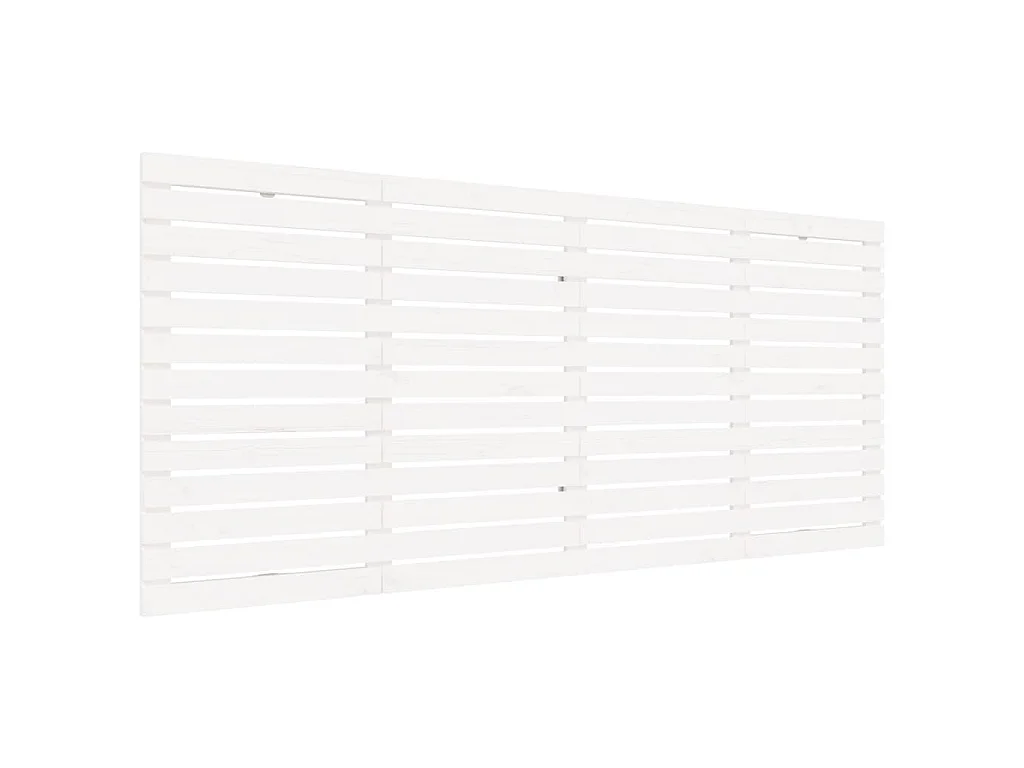 Hoofdbord wandmontage 166x3x91,5 cm massief grenenhout wit