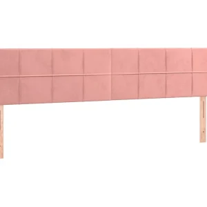 Hoofdbord met randen 183x16x78/88 cm fluweel roze Hoofdbord met randen 183x16x78/88 cm fluweel roze
