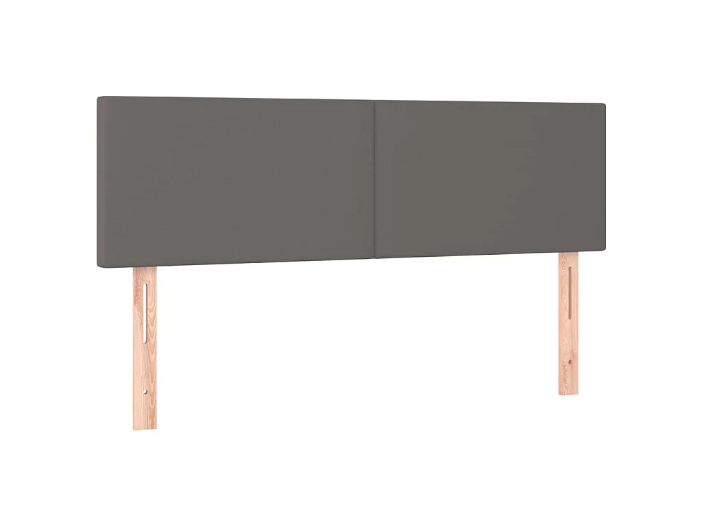 Hoofdborden 144x5x78/88 cm kunstleer grijs